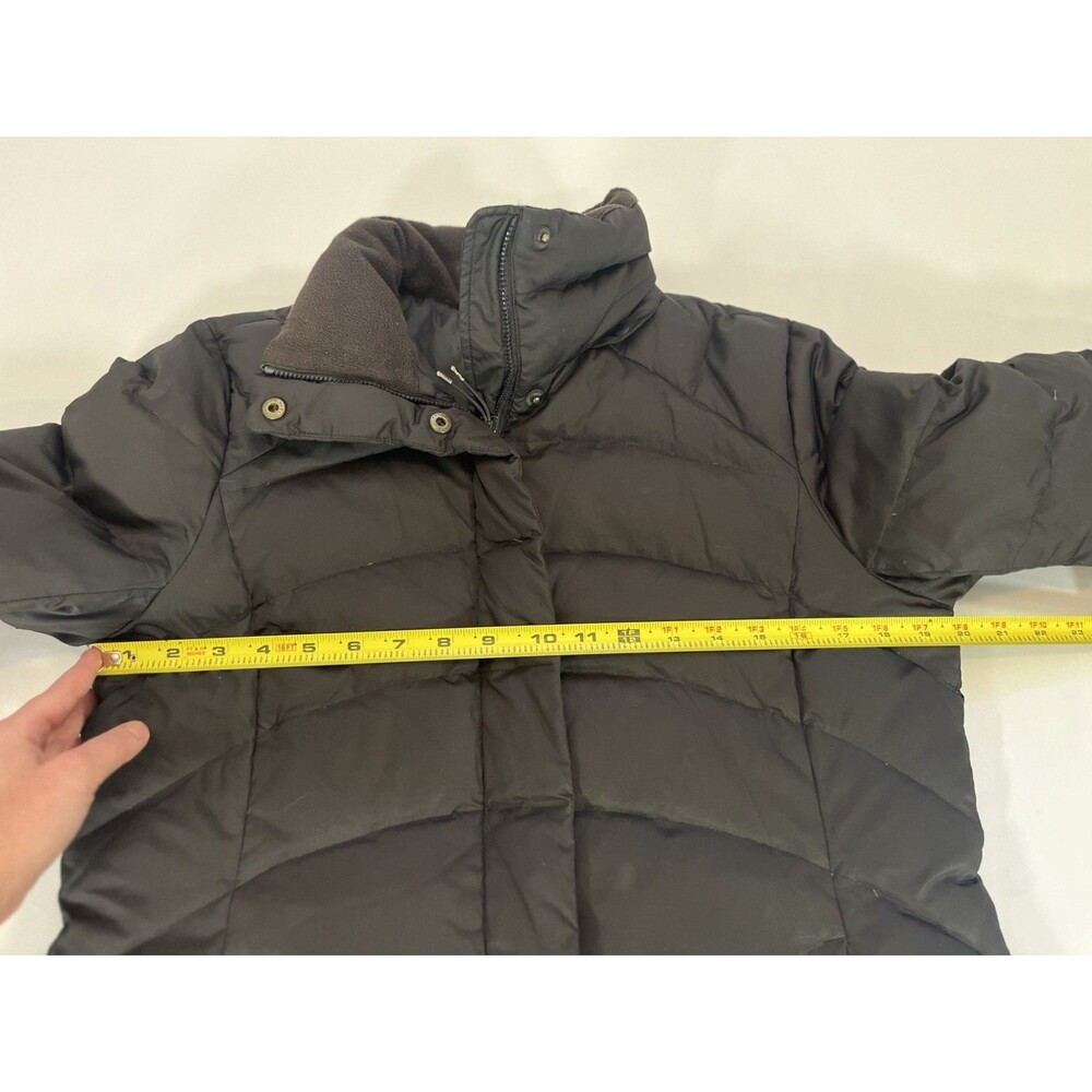 Lands’ End Women’s Black Hooded Down Parka Jacket Size S Small Flaws - Picture 6 of 16